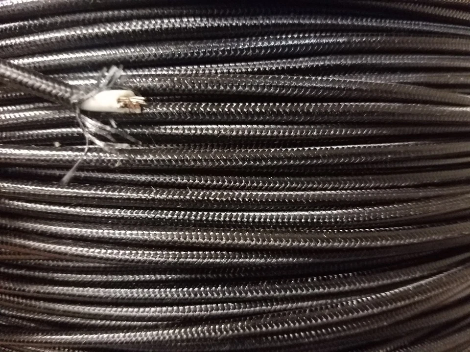ACDC SRML BLACK 12 AWG 25' FT FIBER GLASS BRAID APPLIANCE HI TEMP WIRE MOTOR LEAD