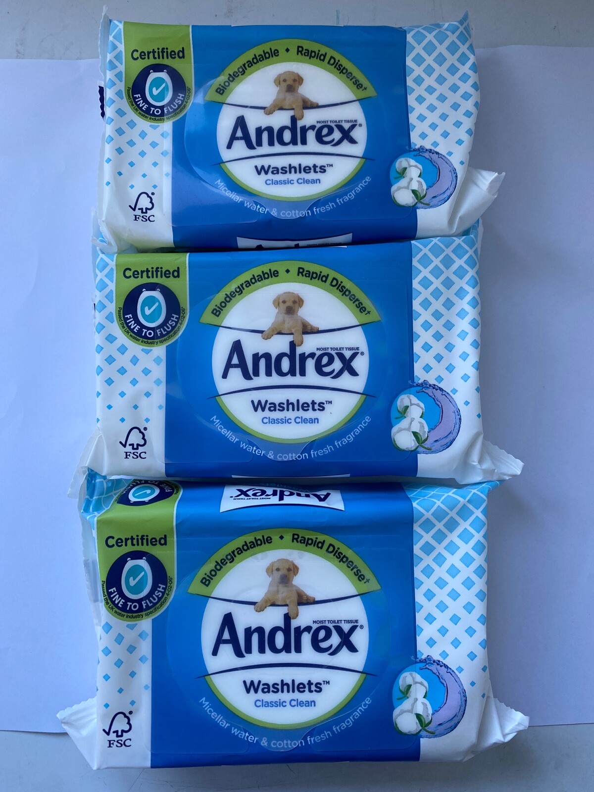 Andrex Washlets Flushable Toilet Tissues Wipes Classic Clean wipes eBay