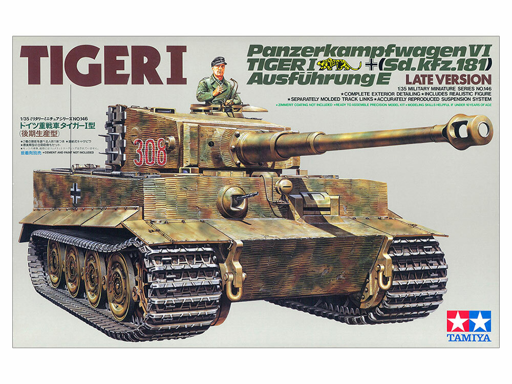 TAMIYA 1/35 Military Miniature Series No.146 German Tiger I Late