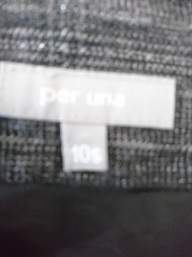 PER UNA CHARCOAL GREY LINED HERRINGBONE/CHECK FIT N FLARE GODET PANEL LONG SKIRT - Picture 7 of 7