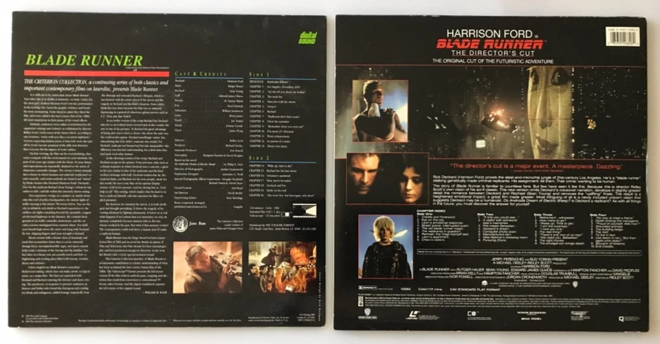 Blade Runner Embassy, Criterion & 1992 DIRECTOR'S CUT LaserDisc Lot of 3 LDs - Image 4 of 4