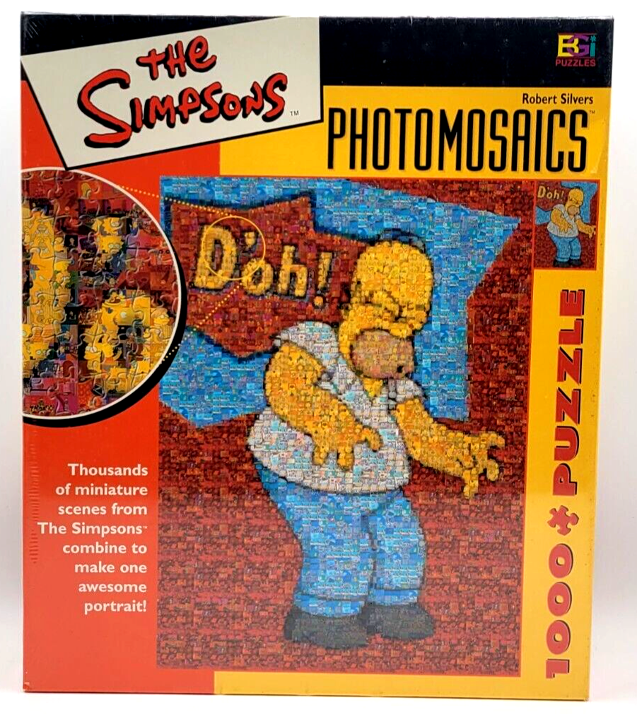 2002 Photomosaics Puzzle The Simpsons Homer 1000 Pcs for sale