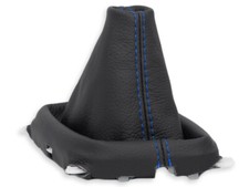 FÜR KIA PICANTO II TA 11-17 SCHALTMANSCHETTE SCHALTSACK LEDER NAHT DUNKELBLAU