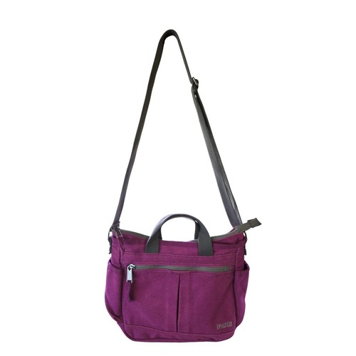 Duluth Trading Company Purple Heritage Canvas Travel Sling Bag Gently Used