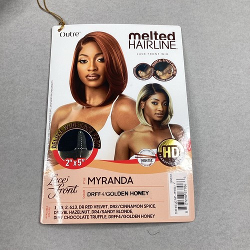 Myranda Wig #DRFF4/Golden Honey Straight Melted Hairline Synthetic Lace Front - Picture 8 of 10