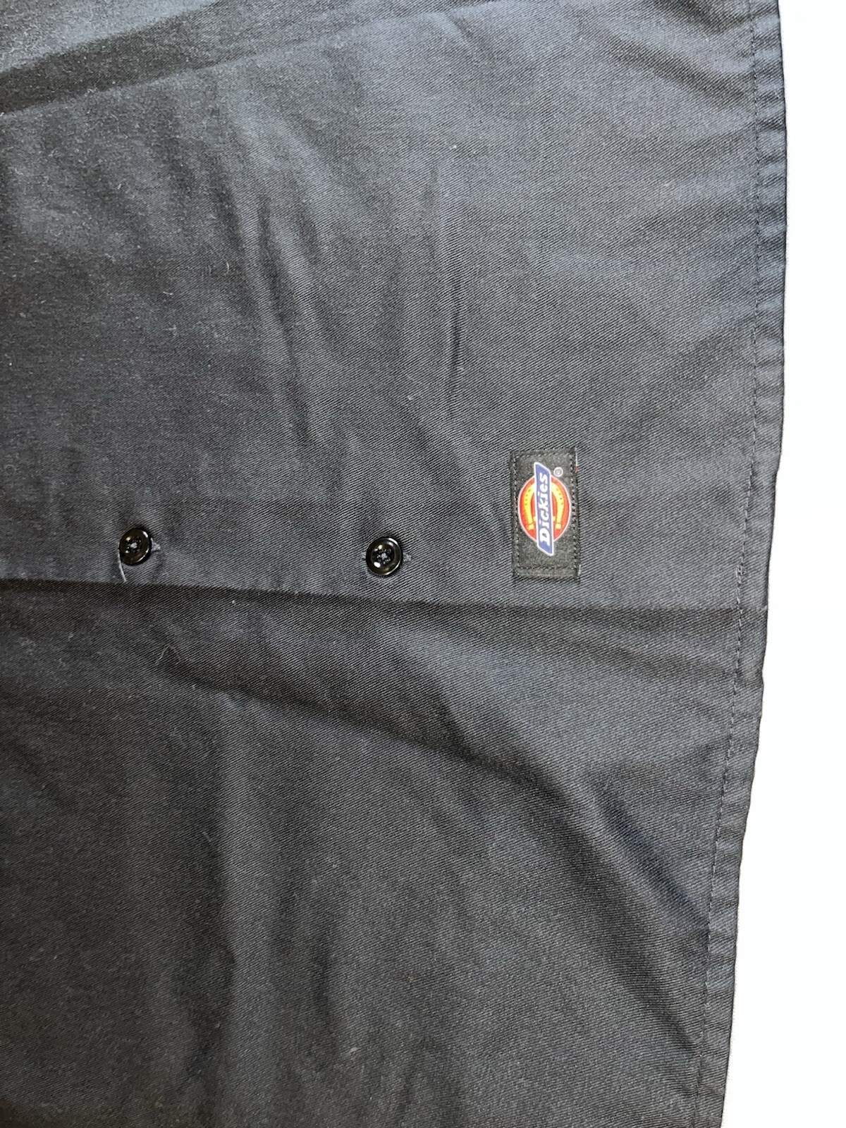 Dickies Long Sleeve Solid Black Button Up Long Sl… - image 3