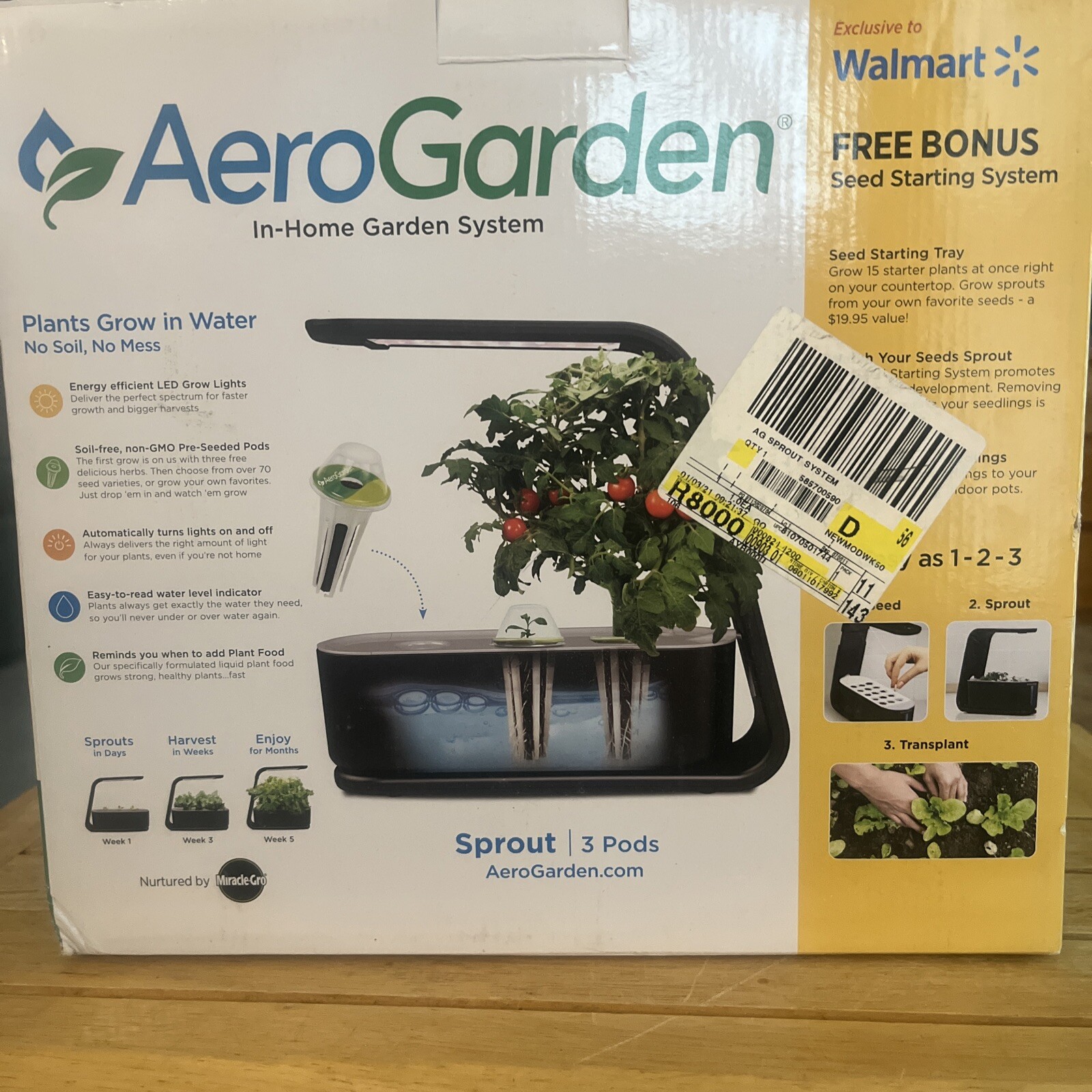 AeroGarden+Sprout+with+Seed+Starting+System++Black for sale online eBay