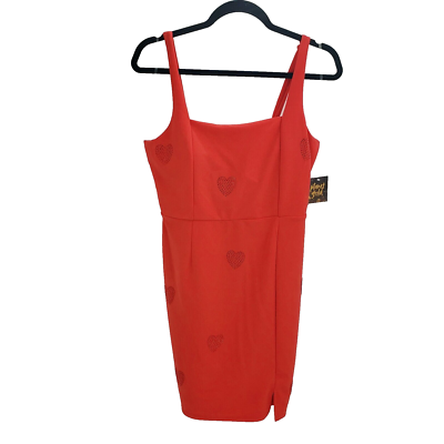 red heart print dress Mini Heart Print Midi Dress