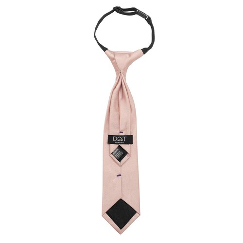 Boys Elastic Tie Plain Twill Casual Wedding Pre-Tied Kids Necktie 2-7 Yrs by DQT - Picture 51 of 53