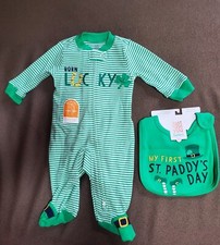 Just One You by Carter's My First St. Patrick's Day Set Bib  One Piece 3M