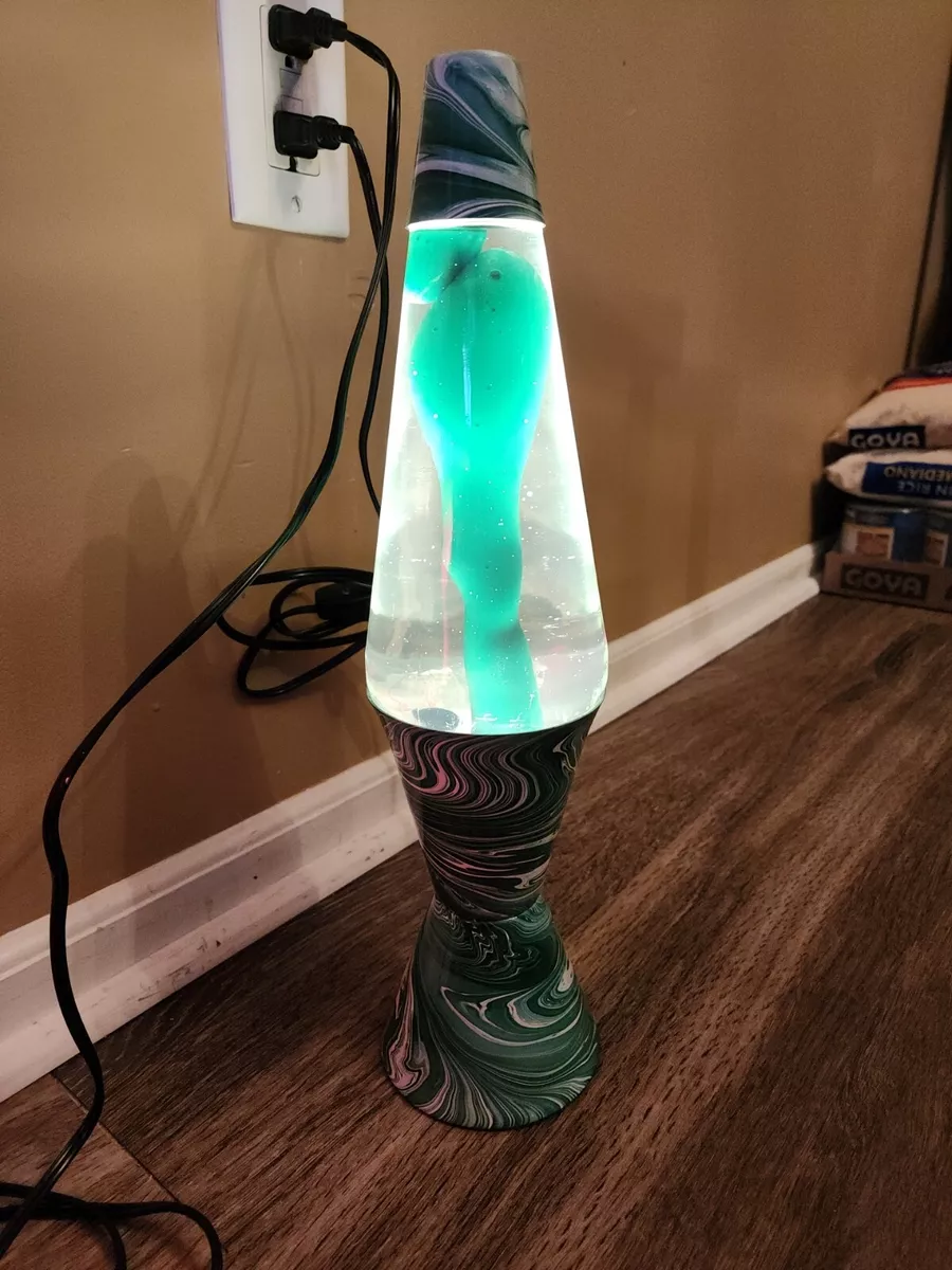 Lava Lite Psychedelic Swirl Series Lava Lamp Green White Rare