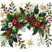 Mistletoe Wall Decal Sticker 18X18cm Large