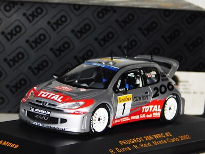 PEUGEOT 206 WRC #1 BURNES /REID MONTE CARLO 2002 IXO RAM069 1:43