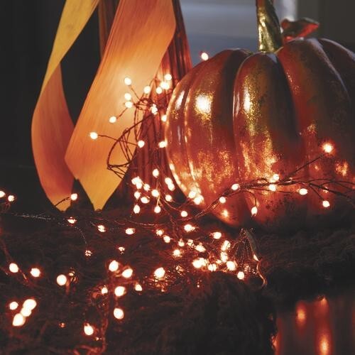 250 Lichter LED Orange Cluster Halloween Set Spukhaus Outdoor Urlaub Deko - Bild 4 von 4