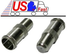 F Type Quick Plug RF Coax Coaxial Cable Adapter Connector - Male to Female M/F