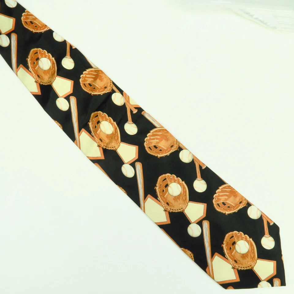 Jonathan Rogers Hombres Novedad Cuello Corbata Guantes de Béisbol Pelotas Bates 57"x4" Bases Foto 2 de 4