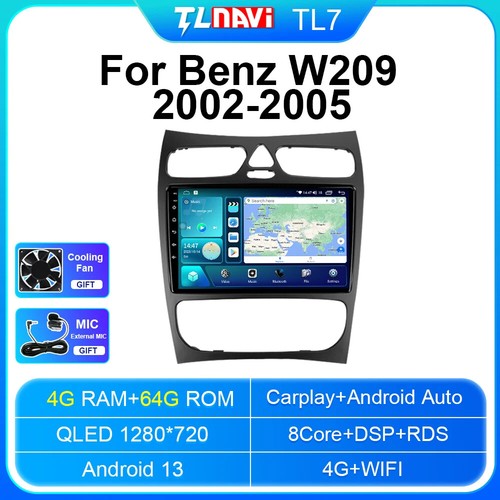 Radio reproductor de video GPS multimedia para Mercedes Benz Clase C W203 W209 A209 - Imagen 10 de 32