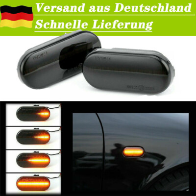 2x LED SEITENBLINKER BLINKER SCHWARZ Für VW GOLF 3 4 PASSAT POLO T5 SEAT