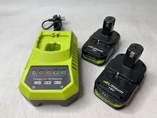 Lot of 2 3.0AH FOR Ryobi 18V Li-Ion Battery + Charger P102 P103 P105 P107 P108