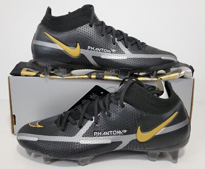 Nike Phantom GT2 Elite DF FG Black Metallic Gold CZ9889-007 Mens Size 7 NoLid