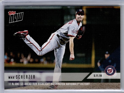 2018 Topps Now 202 Max Scherzer