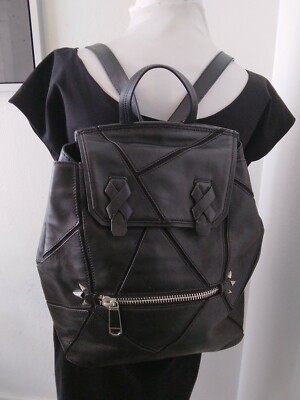 NWOT RAFE New York Large Black Italian Leather Backpack $475  display picture 1