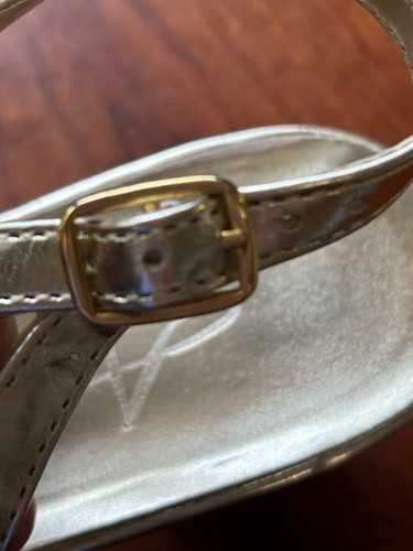 Annie Shoes-Size 12M-Gold Leaves Over Clear Plastic With Small Size Heels - Picture 10 of 17