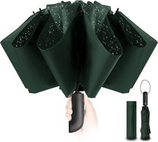 Umbrella Stormproof Folding Rain Windproof Compact with Automatic Men's C785