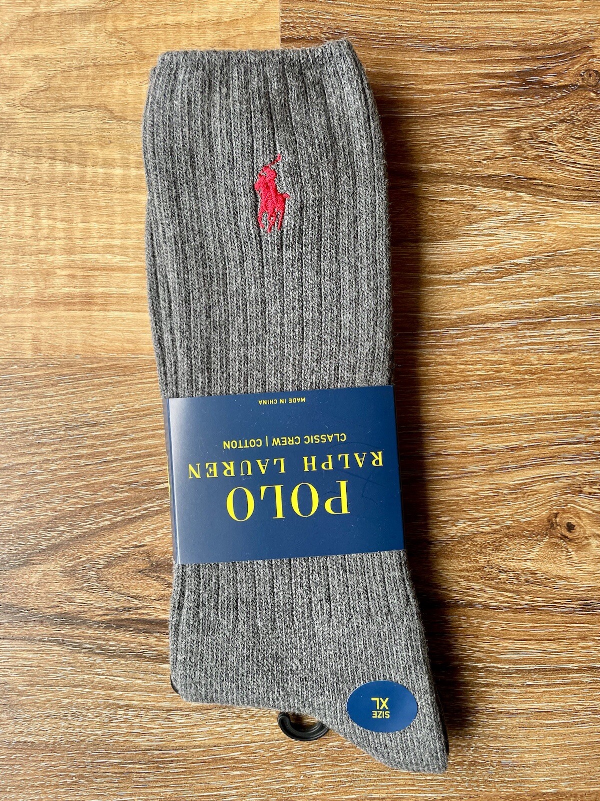 PONY Polo Ralph Lauren da uomo classica cotone crew grigio taglia XL