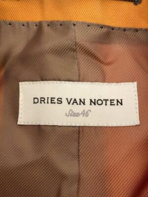 DRIES VAN NOTEN slim fit tailored Jacket polyester orange 46 DRIES VAN NOTEN slim fit tailored Jacket polyester orange 46