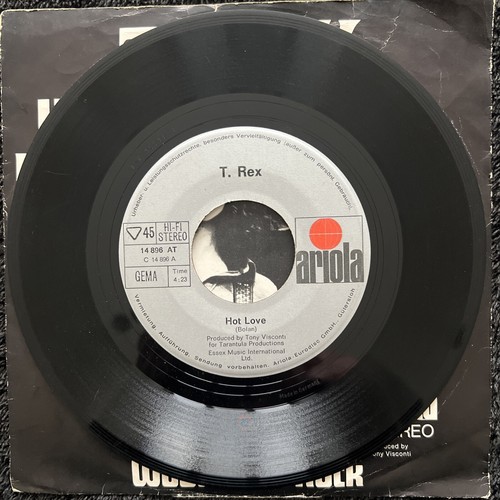 T. Rex – Hot Love 7'' Vinyl IMPORT 1971 CLEANED/PLAY TESTED VG/VG VIDEO CLIP - Picture 3 of 8