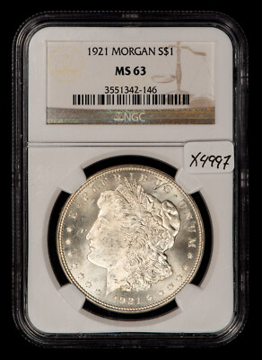 1921 $1 Morgan Silver Dollar - Looks Proof-Like - NGC MS 63