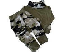 Baby Boys Camo Tracksuit Tops Long Pants 2PCS Outfits Size 80