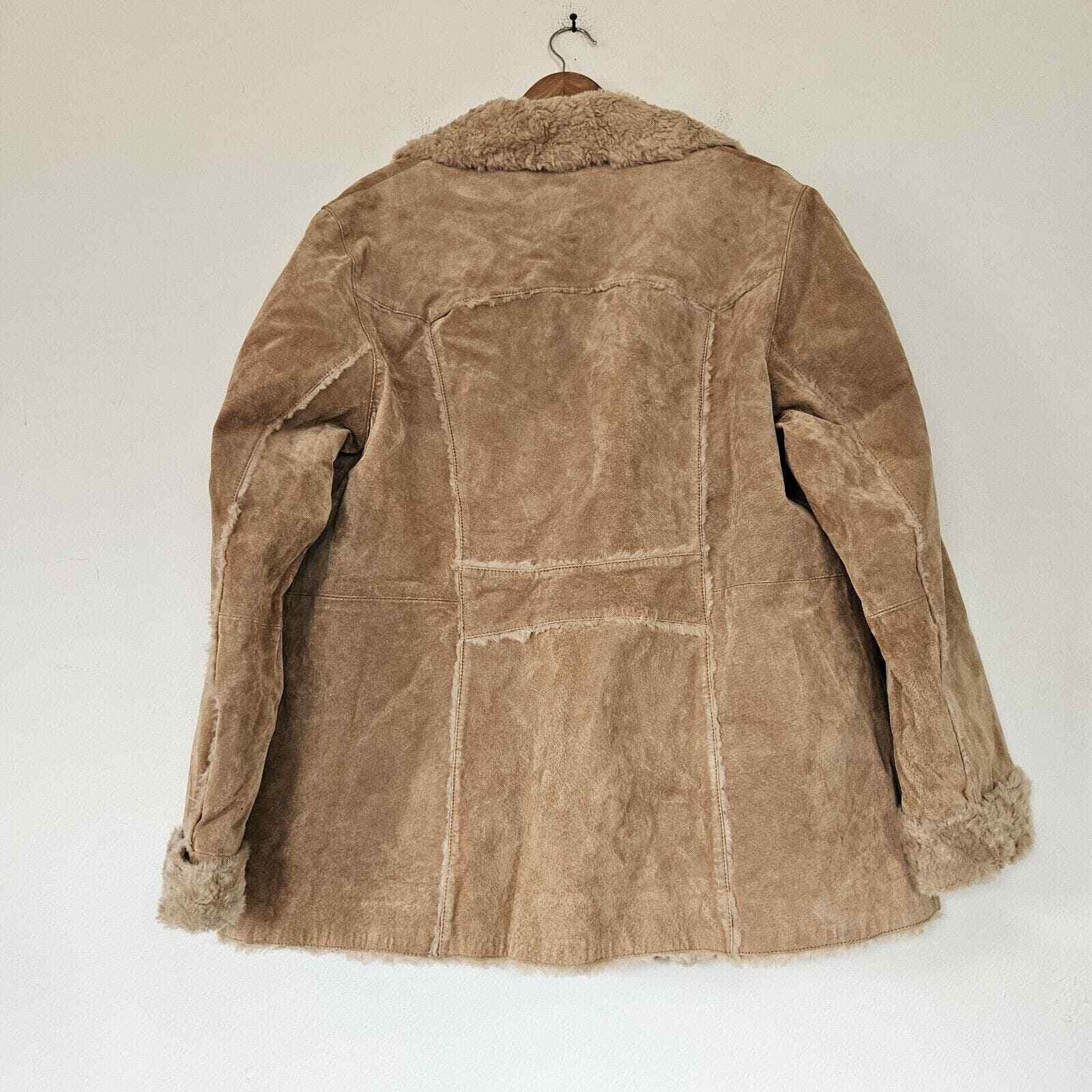 Vtg St Johns Bay Womens Suede Faux Fur Lined Jack… - image 6