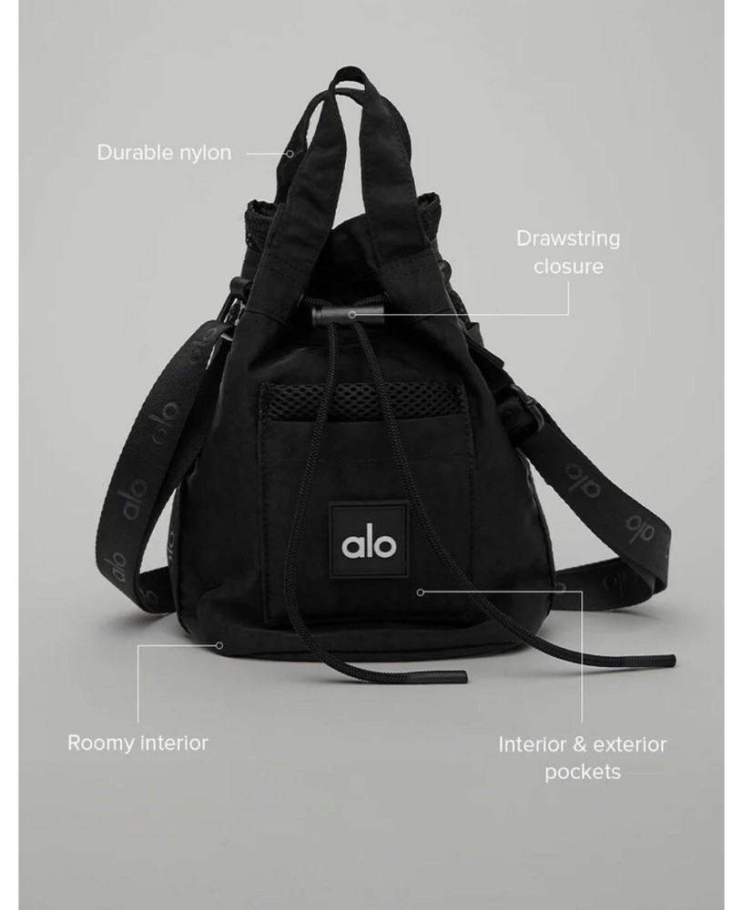 Alo Yoga Cross Body Bucket Bag Black