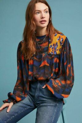 eclectic peasant blouse anthropologie