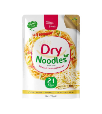 CleanFoods 21 Kalorien Konjak Dry Noodles 75g I Konjac Glucomannan l Vegan