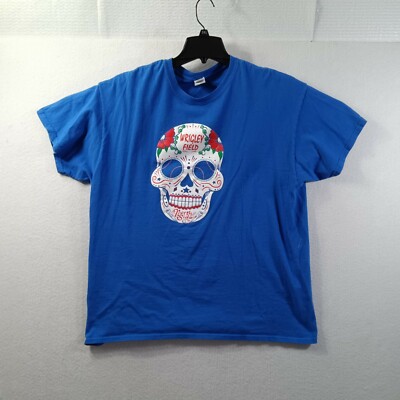 Wrigley Field North Side Shirt Mens Extra Large Blue White Skull