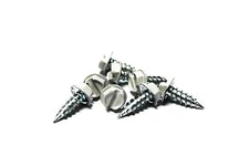(1000) 8x1/2 Slotted Hex Head Sheet Metal Screws (Silver Grey)