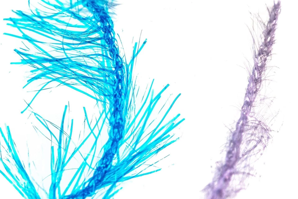 Hareline Grande Krystal Hackle Mosca Atado Sintético 28 Colores Cuerpo Ala Camarones Foto 2 de 4