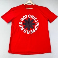 Red Hot Chili Peppers T-Shirt Men's M Red Short Sleeve Band tee Retro