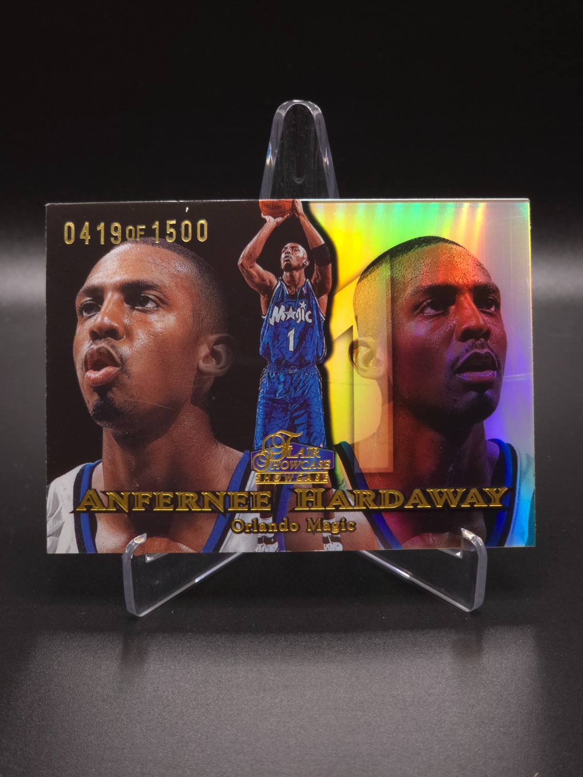 Anfernee Hardaway 1998-99 Flair Showcase Orlando Magic #18 Row 1 #0419/1500