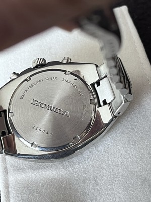 Vtg 40mm Seiko Honda Born To Race Chronograph VD57-D027 Mens Wrist 