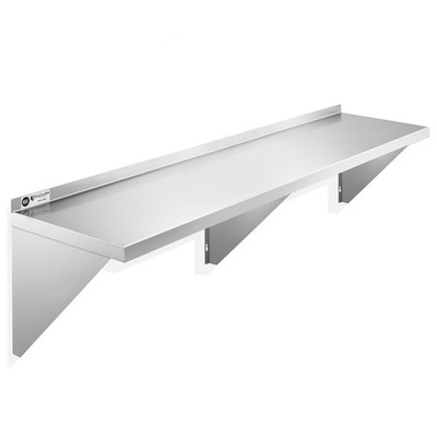 OPEN BOX - 14'' x 60'' Stainless Steel Shelf, NSF Commercial Restaurant Kitchen