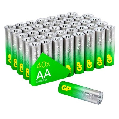 GP Batterien SUPER Alkali-Mangan Mignon AA 1,5 V, 40 St.