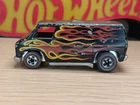 Vintage Hot Wheels Redline Super van 1st issue no Marker Lights Black W/Flames