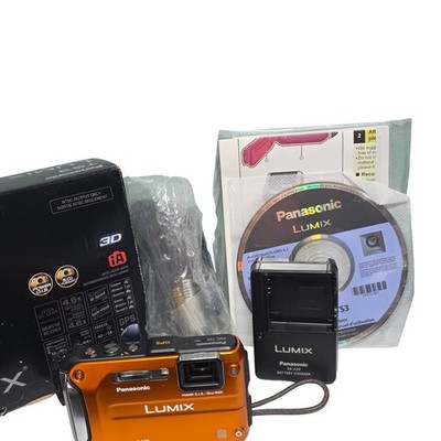 Panasonic LUMIX DMC-TS3/DMC-FT3 12.1MP Digital Camera Orange 16GB