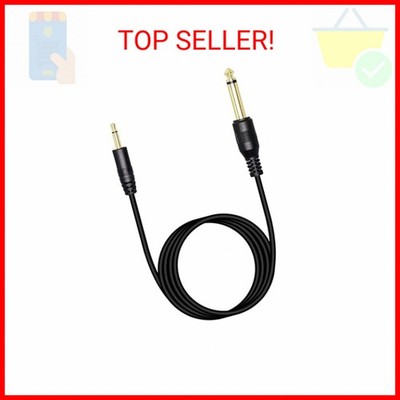 RIIEYOCA 1/8'' to 1/4'' TS Cable, Gold Plated 3.5mm Mono Male to 6.35mm Mono Male 