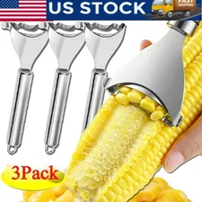 Stainless Steel Corn Cob Peeler Stripper Remover Kitchen Cutter Thresher Tool US
