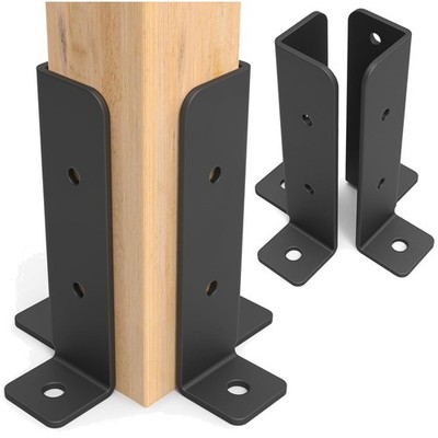 Adjustable Deck Post Anchor Brackets Kit - Set of 4